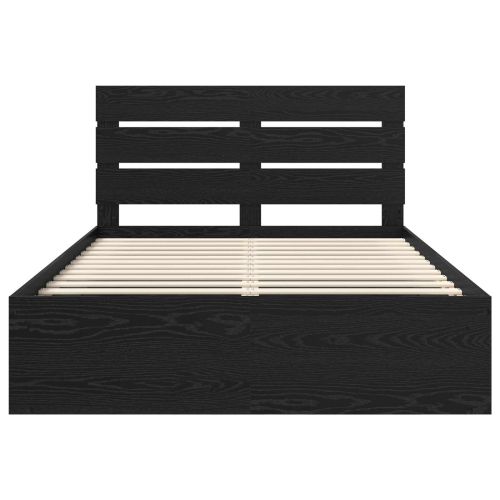 Рамка за легло Черно 160 x 200 cm Солидно борово дърво