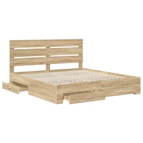 Рамка за легло Сонома дъб 180 x 200 cm Инженерно дърво