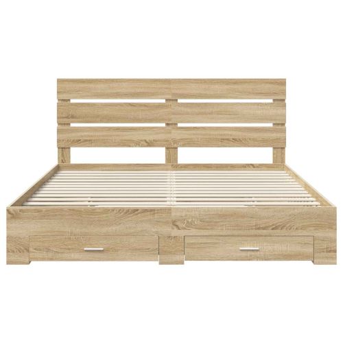 Рамка за легло Сонома дъб 180 x 200 cm Инженерно дърво