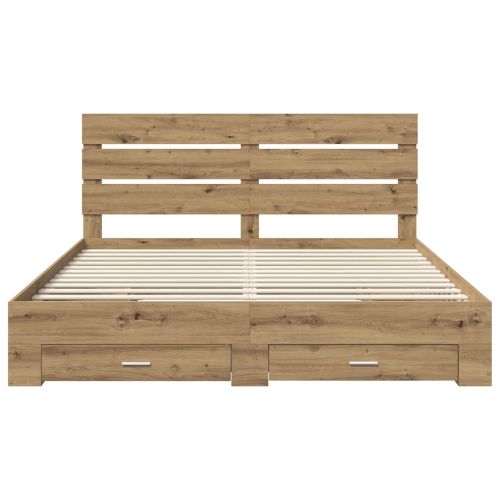 Рамка за легло с чекмедже Дъб 180 x 200 cm Инженерно дърво