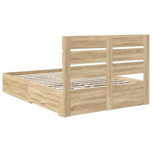 Рамка за легло Сонома дъб 150 x 200 cm Инженерно дърво