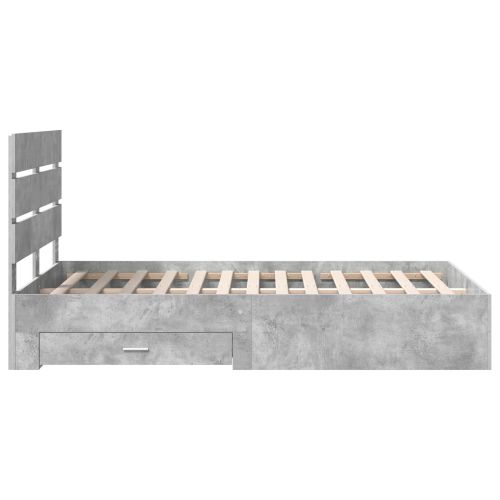 Рамка за легло Циментено сиво 120 x 200 cm Инженерно дърво