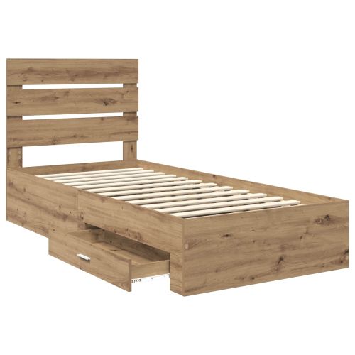 Рамка за легло с чекмедже Дъб 100 x 200 cm Инженерно дърво