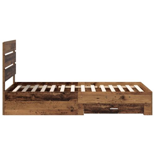 Рамка за легло Старо дърво 90 x 190 cm Инженерно дърво