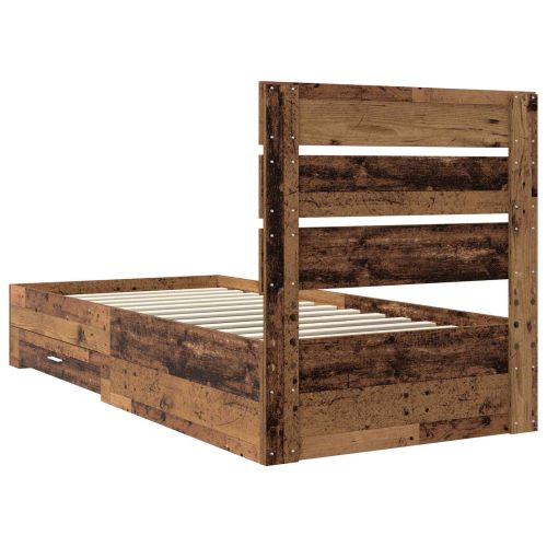 Рамка за легло Старо дърво 90 x 190 cm Инженерно дърво