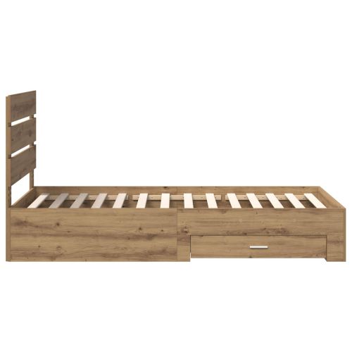 Рамка за легло с чекмедже Дъб 90 x 190 cm Инженерно дърво
