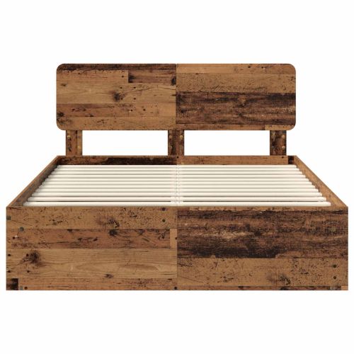 Рамка за легло Старо дърво 140 x 190 cm Солидно борово дърво