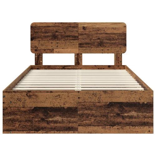 Рамка за легло Старо дърво 120 x 200 cm Солидно борово дърво