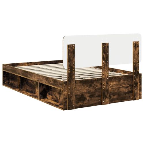 Рамка за легло Димян дъб 120 x 190 cm Солидно борово дърво