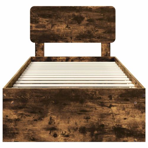 Рамка за легло Димян дъб 75 x 190 cm Солидно борово дърво