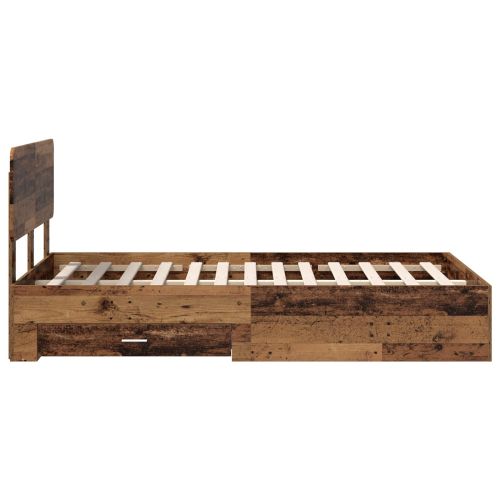 Рамка за легло Старо дърво 120 x 190 cm Инженерно дърво