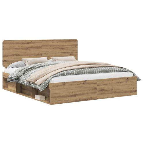 Рамка за легло Дъб Артизан 180 x 200 cm Солидно борово дърво