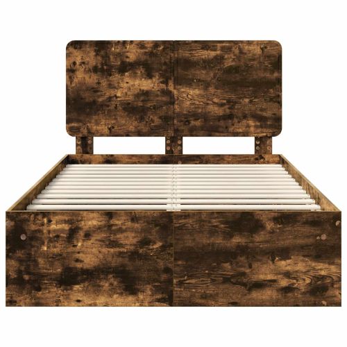 Рамка за легло Димян дъб 135 x 190 cm Солидно борово дърво