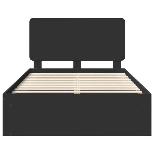 Рамка за легло Черно 120 x 200 cm Солидно борово дърво