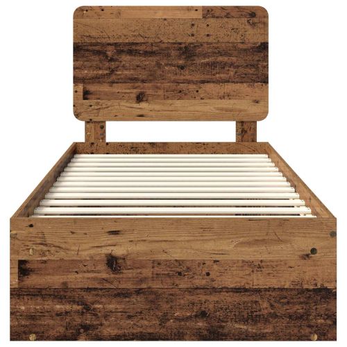 Рамка за легло Старо дърво 90 x 200 cm Солидно борово дърво