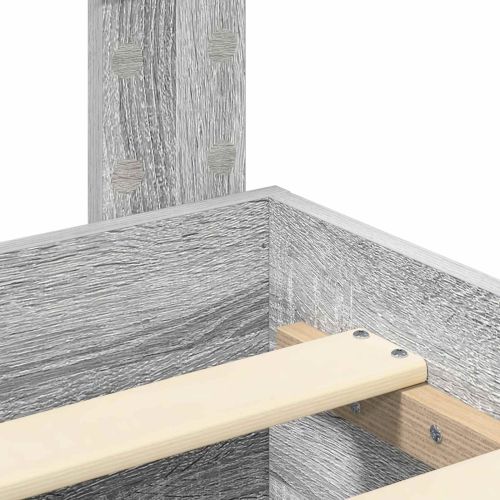 Рамка за легло Сив Сонома 160 x 200 cm Инженерно дърво