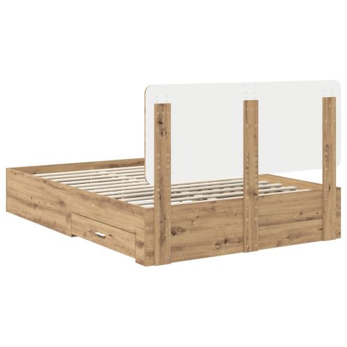 Рамка за легло с таблото Дъб 140 x 190 cm Инженерно дърво