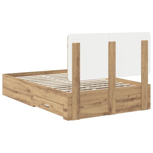 Рамка за легло с таблото Дъб 120 x 190 cm Инженерно дърво