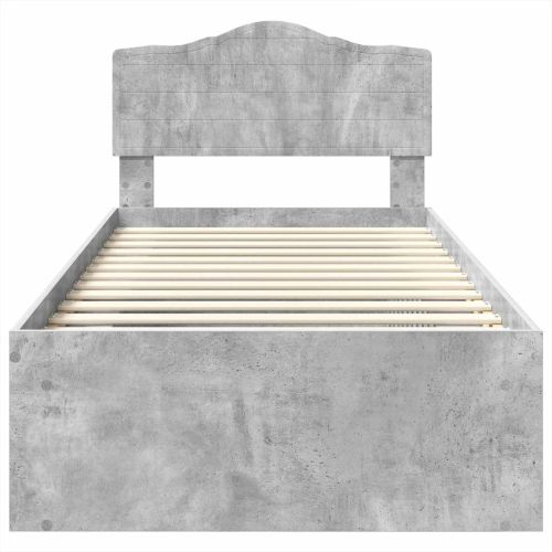 Рамка за легло Бетоново сиво 75 x 190 cm Солидно борово дърво