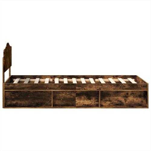 Рамка за легло Димян дъб 75 x 190 cm Солидно борово дърво