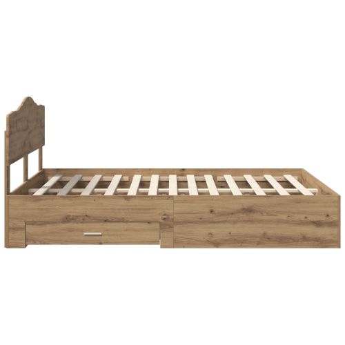 Рамка за легло с таблото Дъб 140 x 190 cm Инженерно дърво