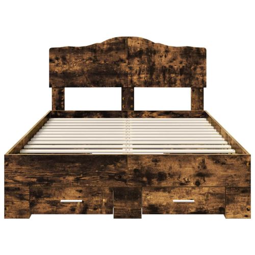 Рамка за легло с таблото Димян дъб 120 x 190 cm Инженерно дърво