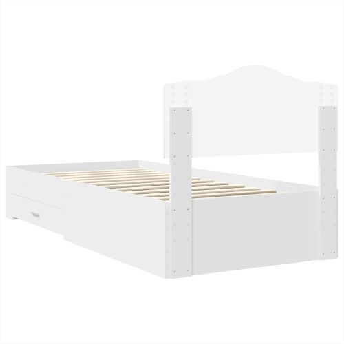 Рамка за легло с таблото Бяло 100 x 200 cm Инженерно дърво