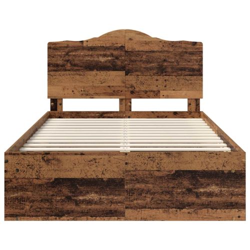 Рамка за легло Старо дърво 120 x 190 cm Солидно борово дърво