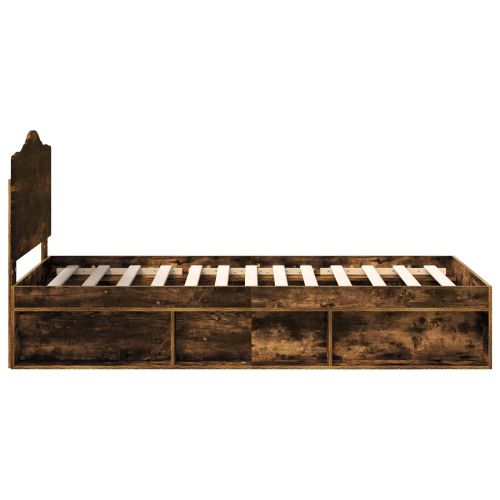 Рамка за легло Димян дъб 100 x 200 cm Солидно борово дърво