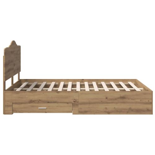 Рамка за легло с таблото Дъб 140 x 190 cm Инженерно дърво