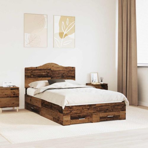 Рамка за легло Старо дърво 120 x 200 cm Инженерно дърво