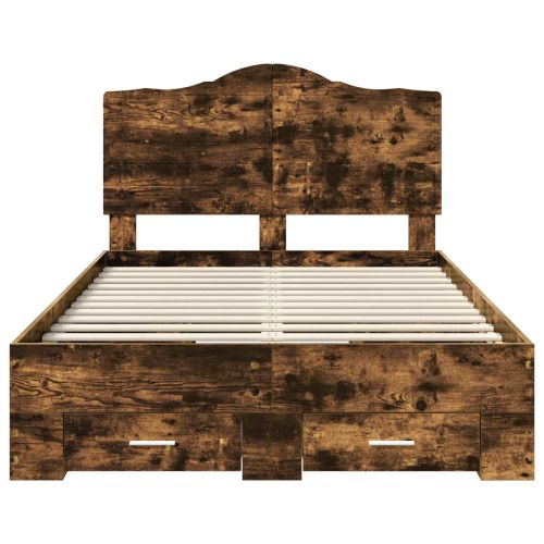 Рамка за легло с таблото Димян дъб 120 x 190 cm Инженерно дърво