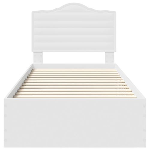 Рамка за легло с таблото Бяло 90 x 200 cm Инженерно дърво