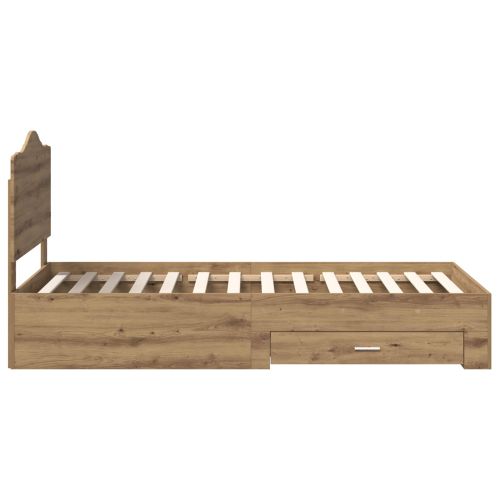Рамка за легло с таблото Дъб 90 x 200 cm Инженерно дърво