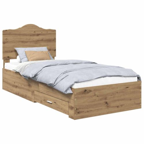 Рамка за легло с таблото Дъб 90 x 190 cm Инженерно дърво