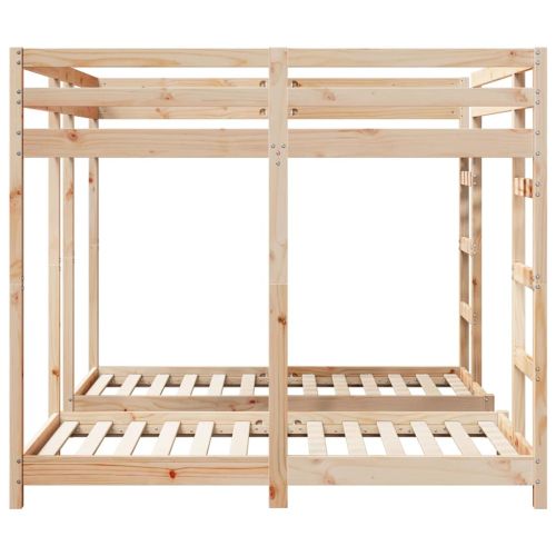 Рамка за тройно двуетажно легло Кафяво 160 x 200 cm