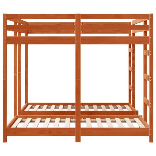 Рамка за тройно двуетажно легло Восъчнокафяв 160 x 200 cm