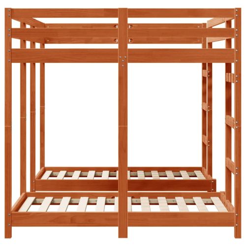 Рамка за тройно двуетажно легло Восъчнокафяв 140 x 200 cm