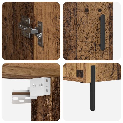 Висок шкаф Старо дърво 69,5 x 32,5 x 180 см Инженерно дърво