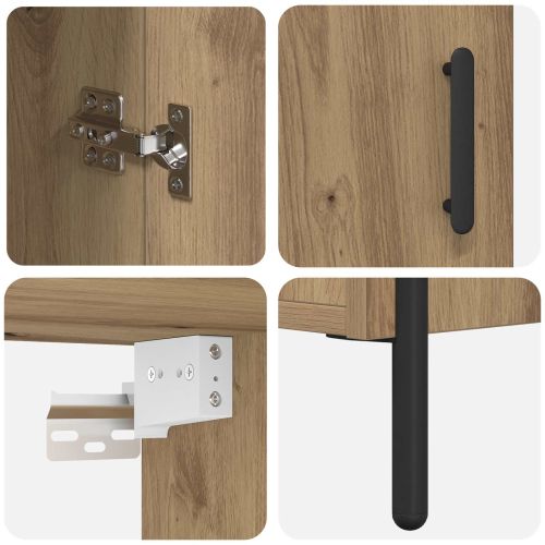 Висок шкаф Дъб 69,5 x 32,5 x 180 см Инженерно дърво