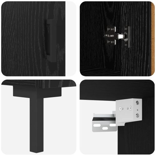 Висок шкаф Черния дъб 69,5 x 34 x 180 см Инженерно дърво