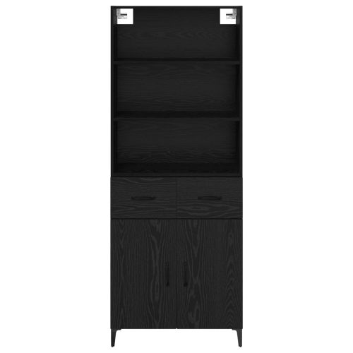 Висок шкаф Черния дъб 69,5 x 34 x 180 см Инженерно дърво