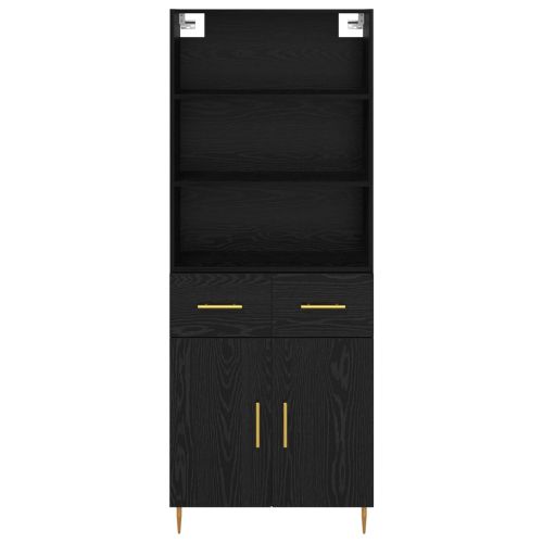 Висок шкаф Черния дъб 69,5 x 34 x 180 см Инженерно дърво