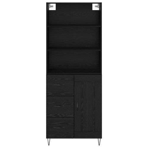 Висок шкаф Черния дъб 69,5 x 34 x 180 см Инженерно дърво