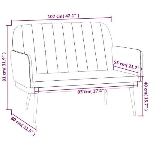 Пейка, сива, 107x80x81 см, изкуствена кожа