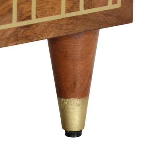 Нощно шкафче, 40x33x46 см, масивно мангово дърво