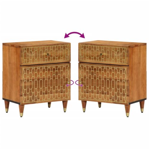 Нощно шкафче 50x33x60 см мангово дърво масив