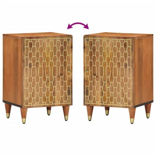 Шкаф за баня 38x33x58 см масивно мангово дърво