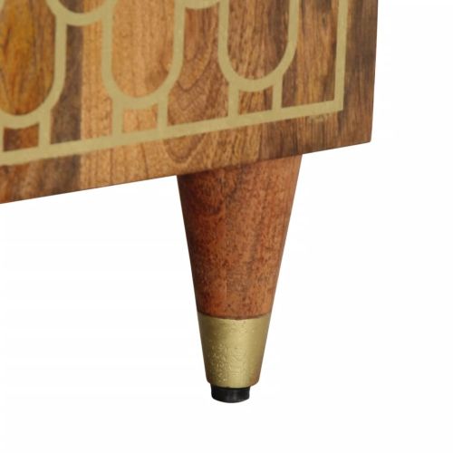 Шкаф за баня 38x33x58 см масивно мангово дърво