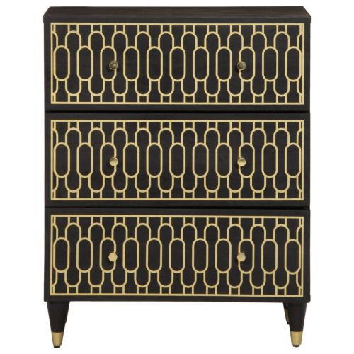 Страничен шкаф 60x33x75 см манго масивно дърво